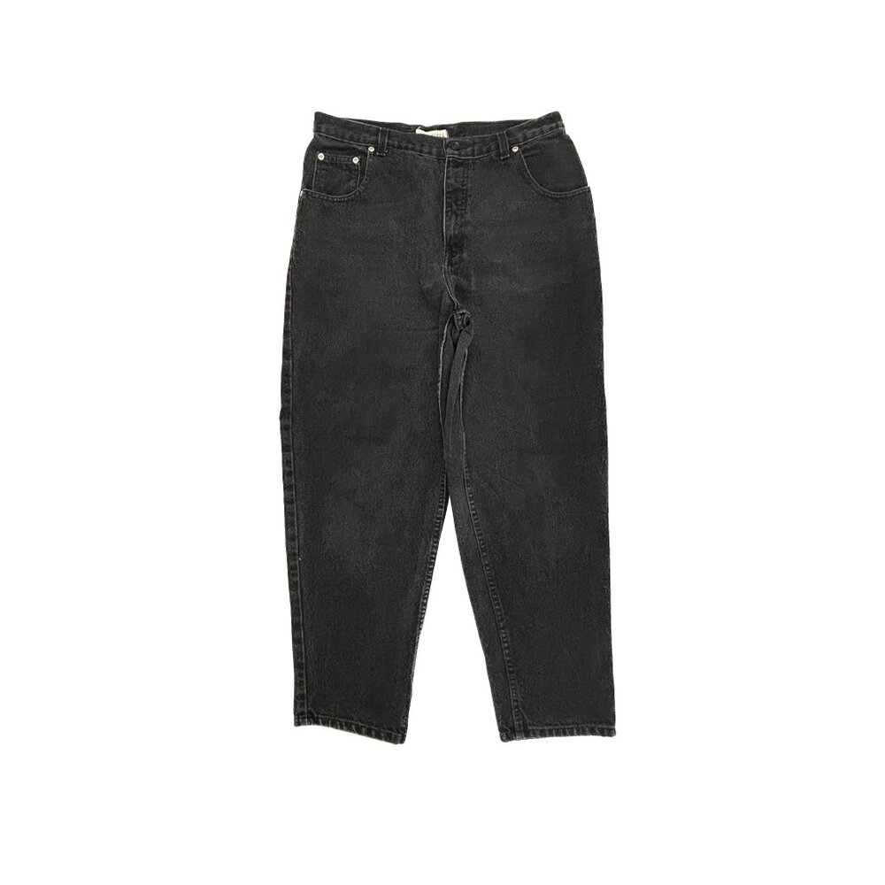 Crossroads Relaxed Straight Leg‎ Women's size 14P Black Denim Jeans